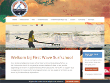 Tablet Screenshot of firstwavesurfschool.nl